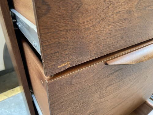 Jens Risom Mid century Modern Walnut Credenza Sideboard Unmarked - Thumbnail 16