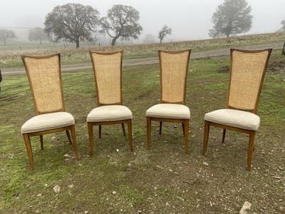 Vintage Mid Century Modern Cane Back by DREXEL Heritage Furniture Needs Cleaning - Thumbnail 15