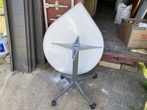 Vintage Herman Miller Tear Drop Everywhere Rolling Relay  Tables Light Grey - Thumbnail 5