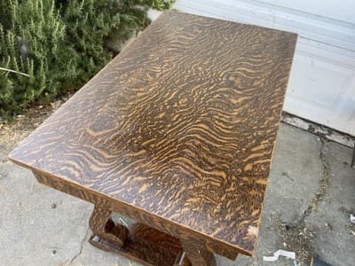 Antique Craftsmen Arts & Crafts Mission Style Quarter-Sawn Tiger Oak Veneered - Thumbnail 6