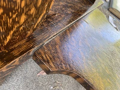 Antique Craftsmen Arts & Crafts Mission Style Quarter-Sawn Tiger Oak Veneered - Thumbnail 14