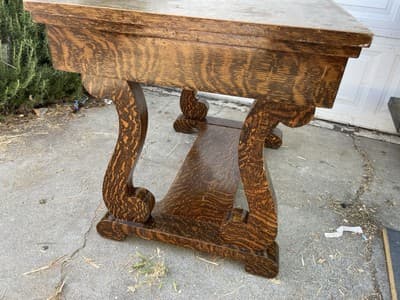 Antique Craftsmen Arts & Crafts Mission Style Quarter-Sawn Tiger Oak Veneered - Thumbnail 19