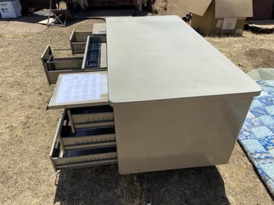 McDowell And Craig Vintage Mid Century Modern Metal Tanker Desk - Thumbnail 14