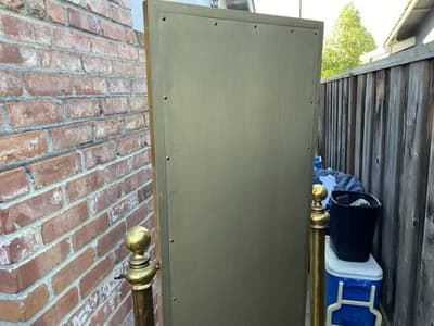 Vintage Mid Century Modern Hollywood Regency Giltwood Cheval Gold Mirror - Thumbnail 15