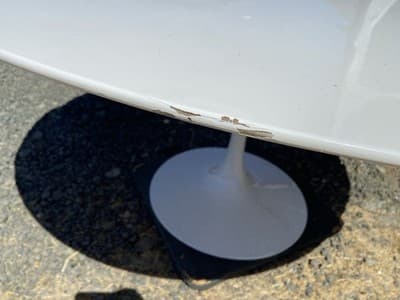 Eero Saarinen Knoll Tulip Style Round Table 60” Laminate Top – Unmarked Damaged - Thumbnail 14