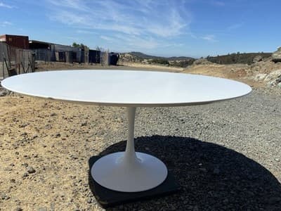 Eero Saarinen Knoll Tulip Style Round Table 60” Laminate Top – Unmarked Damaged - Thumbnail 22