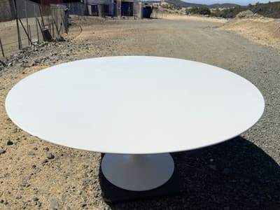 Eero Saarinen Knoll Tulip Style Round Table 60” Laminate Top – Unmarked Damaged - Thumbnail 23