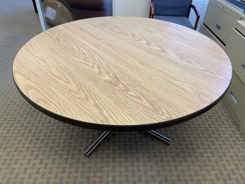 Vintage Mid Century Modern Herman Miller Eames Style Table , Laminate Top Metal - Thumbnail 10