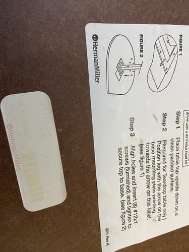 Vintage Modern Tear Drop Herman Miller Relay Work Rolling Tables For Cubicles - Thumbnail 7