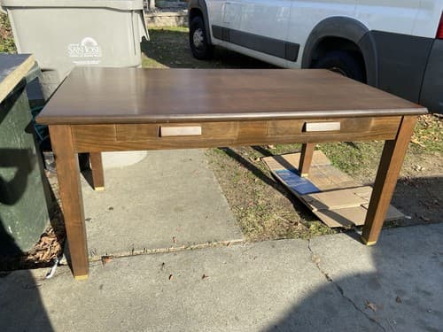 Vintage Wooden Desk Table - Thumbnail 4