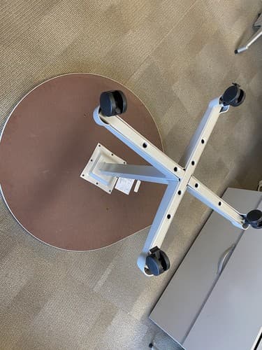 Vintage Modern Tear Drop Herman Miller Relay Work Rolling Tables For Cubicles - Thumbnail 8