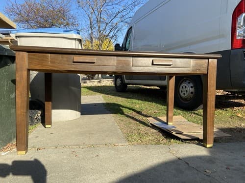 Vintage Wooden Desk Table - Image 1