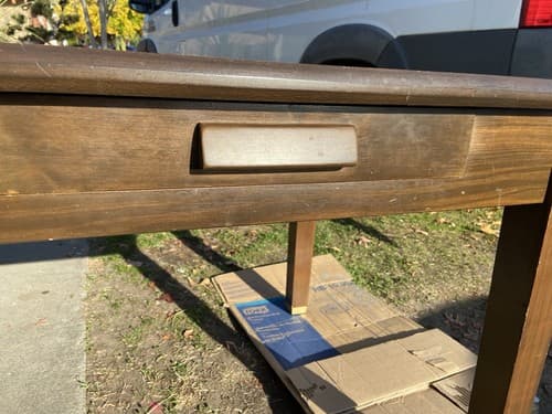 Vintage Wooden Desk Table - Thumbnail 17