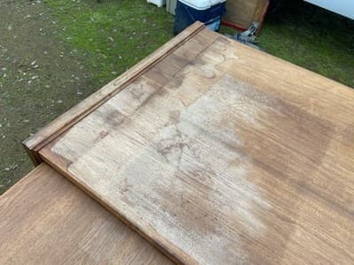 Vintage Mid Century Modern Walnut Corner Desk Top Needs Refinishing - Thumbnail 7