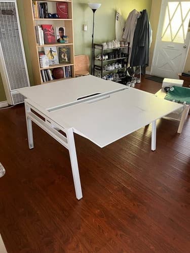 Steelcase Turnstone Bivi  For 2 White 60” - Image 1