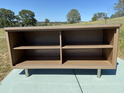 Vintage Industrial,Metal Tanker Credenza Mid-Century Modern Book Shelf Sideboard - Thumbnail 7