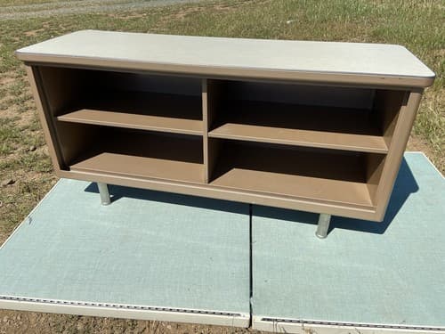 Vintage Industrial,Metal Tanker Credenza Mid-Century Modern Book Shelf Sideboard - Thumbnail 12