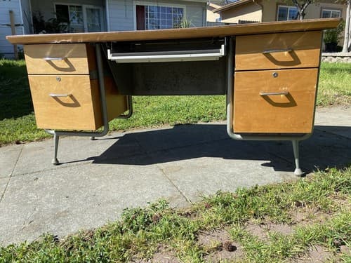 Raymond Loewy Brunswick Desk Rare Mid Century Modern Design MCM Vintage Antique - Image 1