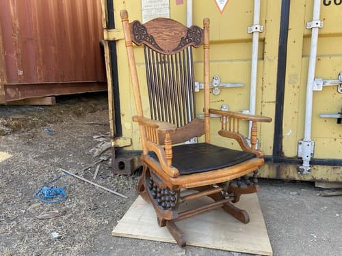 Rare Find late 1800’s Pressed Oak Antique Original Finish Rocking Chair - Image 1