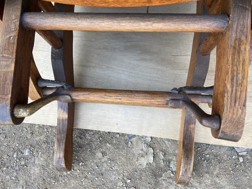Rare Find late 1800’s Pressed Oak Antique Original Finish Rocking Chair - Thumbnail 5