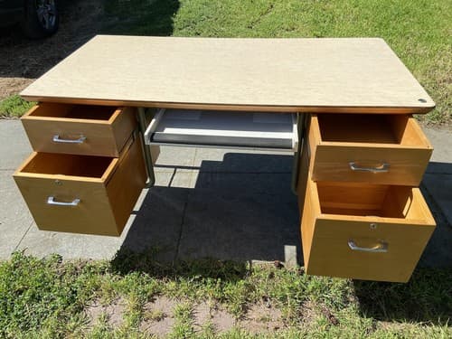 Raymond Loewy Brunswick Desk Rare Mid Century Modern Design MCM Vintage Antique - Thumbnail 22