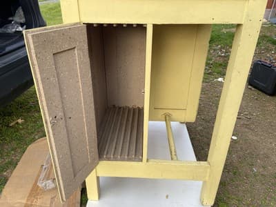 Antique Drafting Table , Watch Makers Desk &Chair Multipurpose Printers Cabinet - Thumbnail 8