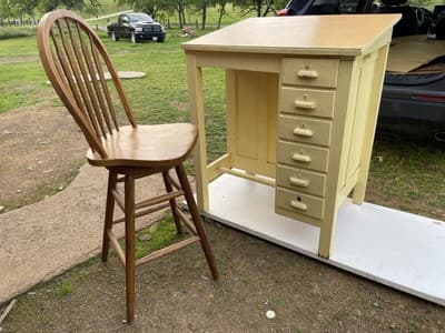 Antique Drafting Table , Watch Makers Desk &Chair Multipurpose Printers Cabinet - Thumbnail 13