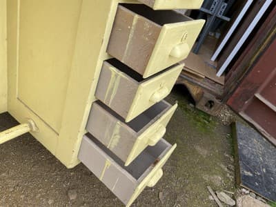 Antique Drafting Table , Watch Makers Desk &Chair Multipurpose Printers Cabinet - Thumbnail 16