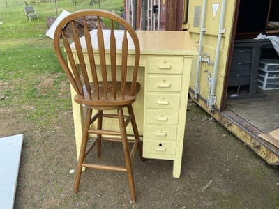 Antique Drafting Table , Watch Makers Desk &Chair Multipurpose Printers Cabinet - Thumbnail 22