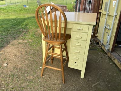 Antique Drafting Table , Watch Makers Desk &Chair Multipurpose Printers Cabinet - Thumbnail 20