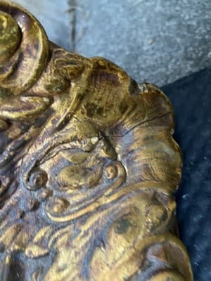 Large Vintage Gold Giltwood Mirror 34”/3”/48” - Thumbnail 11