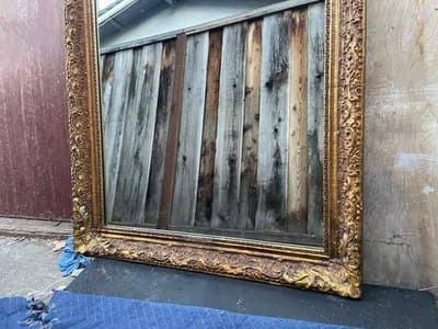Large Vintage Gold Giltwood Mirror 34”/3”/48” - Thumbnail 5