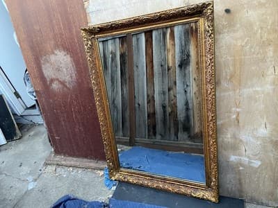 Large Vintage Gold Giltwood Mirror 34”/3”/48” - Thumbnail 7
