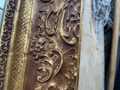 Large Vintage Gold Giltwood Mirror 34”/3”/48” - Thumbnail 13