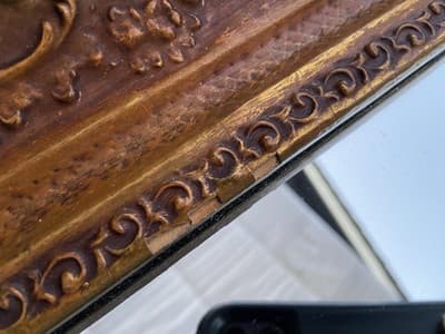 Large Vintage Gold Giltwood Mirror 34”/3”/48” - Thumbnail 8