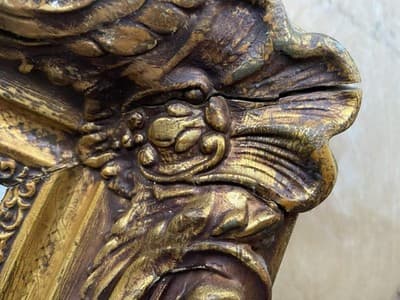 Large Vintage Gold Giltwood Mirror 34”/3”/48” - Thumbnail 9