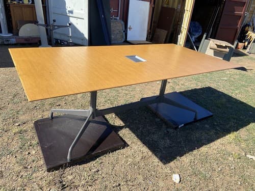 Vintage Mid Century Modern Herman Miller Eames Walnut Conference Dining Table - Image 1