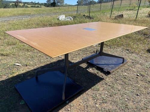 Vintage Mid Century Modern Herman Miller Eames Walnut Conference Dining Table - Thumbnail 9