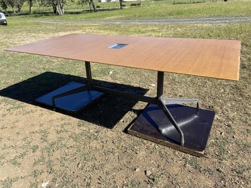 Vintage Mid Century Modern Herman Miller Eames Walnut Conference Dining Table - Thumbnail 6