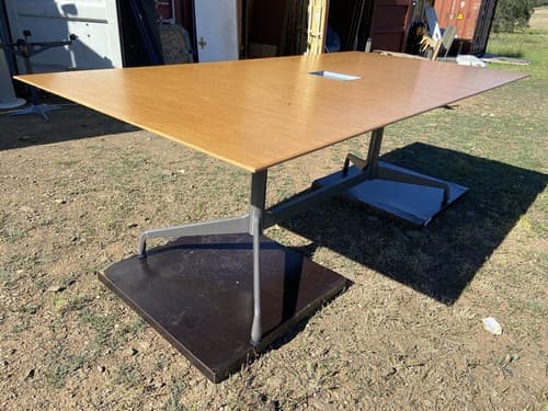 Vintage Mid Century Modern Herman Miller Eames Walnut Conference Dining Table - Thumbnail 5