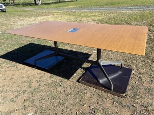 Vintage Mid Century Modern Herman Miller Eames Walnut Conference Dining Table - Thumbnail 15