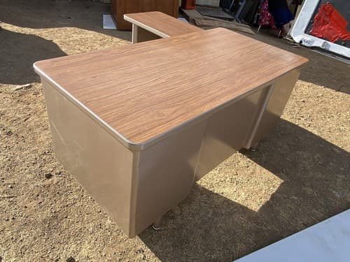 Vintage Steelcase Mid Century Modern L Shape Tanker Desk - Thumbnail 5