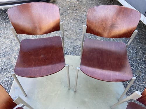 DAVID ROWLAND Style Bentwood Stacking Dining Chairs Set Of 4 - Thumbnail 2