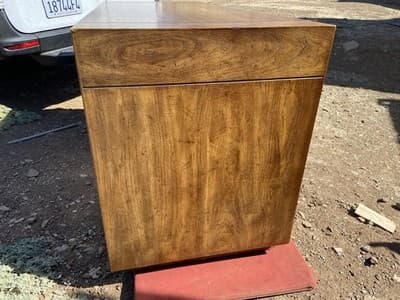 Vintage Mid Century Modern Drexel Campaign Desk Some Surface Damage - Thumbnail 11