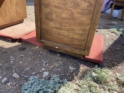 Vintage Mid Century Modern Drexel Campaign Desk Some Surface Damage - Thumbnail 12