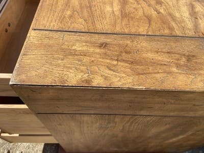 Vintage Mid Century Modern Drexel Campaign Desk Some Surface Damage - Thumbnail 17