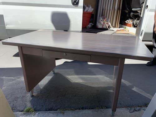 Shaw Walker Tanker Industrial Desk Mid Century Modern Work Bench Rare - Thumbnail 7