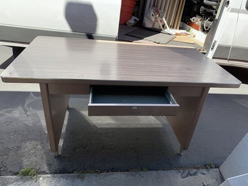 Shaw Walker Tanker Industrial Desk Mid Century Modern Work Bench Rare - Thumbnail 9