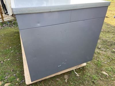 Vintage Mid Century Modern Metal Tanker  Desk Workbench Industrial Table - Thumbnail 9