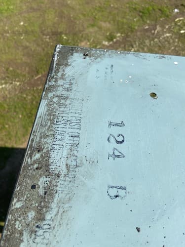 Antique Metal Post Office Mail Industrial Table - Thumbnail 5